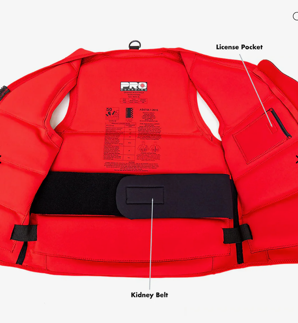 JetSki Life Vest - Solid Red.
