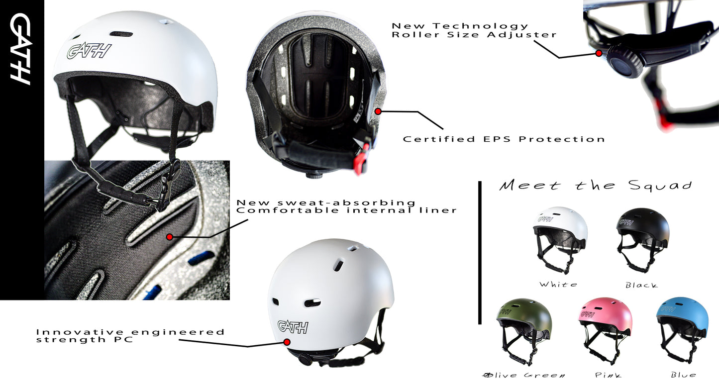 GATH RGM Blue - Certificated Helmet for Surf and Skate.